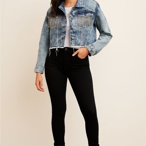 Thrill Denim Jacket with Silver Accents